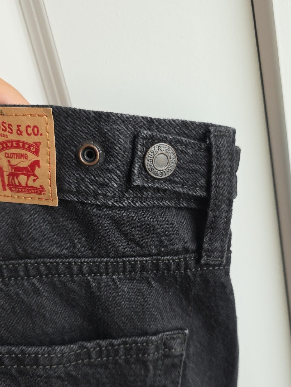 Levis Cinch Baggy Washed Black Size 32 G099 - Picture 7 of 10
